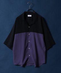 ANPAS(ANPAS)/【ANPAS】Amunzen Oversized Dolman Sleeve Open Collar Shirt/梨地 オーバーサイズ オープンカラーシャツ/柄B