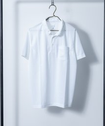 Nylaus select(ナイラスセレクト)/吸汗速乾 ポケット付き ボタンダウン ドライポロシャツ/ホワイト