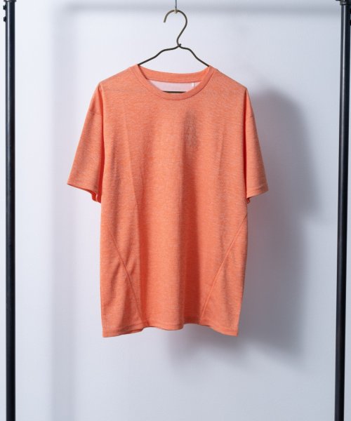 Nylaus select(ナイラスセレクト)/吸汗速乾 カチオン杢 ドライTシャツ/オレンジ