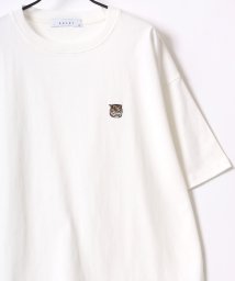 LAZAR(ラザル)/【Lazar】別注 Animal One Point Embroidery T－Shirt/オーバーサイズ ワンポイント刺繍 半袖Tシャツ/リンガー/柄1