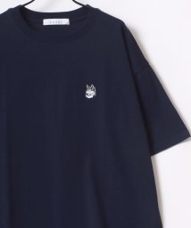 LAZAR(ラザル)/【Lazar】別注 Animal One Point Embroidery T－Shirt/オーバーサイズ ワンポイント刺繍 半袖Tシャツ/リンガー/柄E