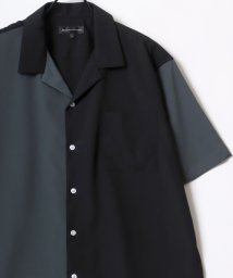 LAZAR(ラザル)/【Lazar】オーバーサイズ ドレープ オープンカラー 半袖シャツ/アロハシャツ/無地/総柄/ストライプ/クレイジーパターン/クレリック/柄I