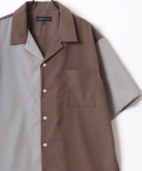 SITRY(SITRY)/【SITRY】Drape Open Collar Shirt/ドレープ オープンカラー 半袖シャツ/メンズ シャツ トップス きれいめ カジュアル/柄H