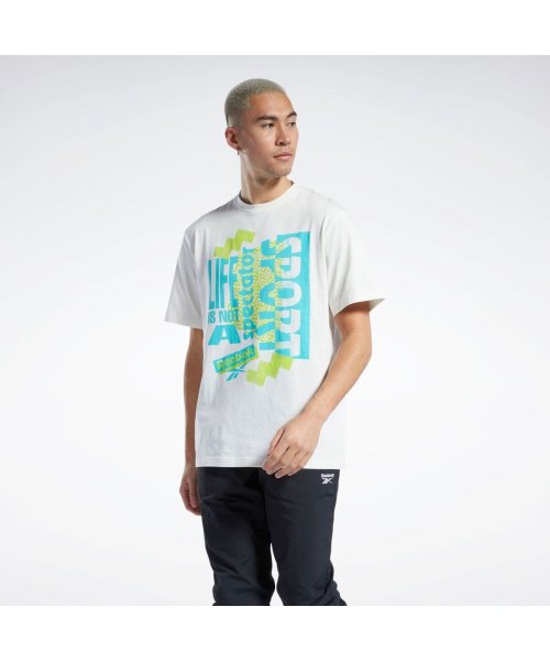 Reebok(Reebok)/スペクテイタースポートバイブ Tシャツ / GS SPECTATOR SPORT VIBE T/ホワイト