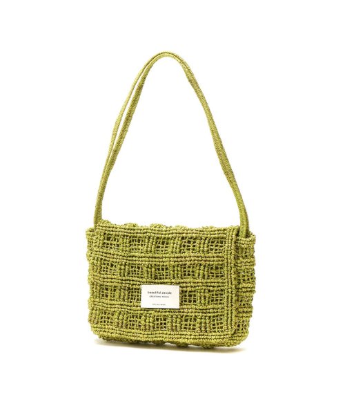 beautiful people(ビューティフルピープル)/ビューティフルピープル beautiful people abaca knitting compact shoulder bag 611951/イエロー