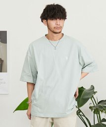 SB Select(エスビーセレクト)/U.S. POLO ASSN. ワンポイントロゴ刺繍クルーネック半袖ビッグTシャツ ブランド/グリーン