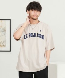 SB Select(エスビーセレクト)/U.S. POLO ASSN. アーチロゴクルーネック半袖Tシャツ ブランド/ベージュ
