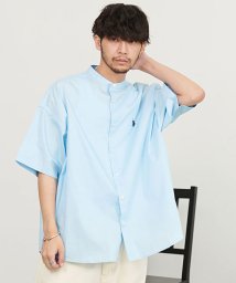 SB Select(エスビーセレクト)/U.S. POLO ASSN. ワンポイントロゴバンドカラー半袖シャツ ブランド/グリーン