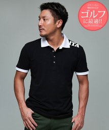 VIOLA(ヴィオラ)/VIOLA 配色半袖ポロシャツ ゴルフ/ブラック
