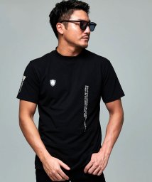 VIOLA(ヴィオラ)/VIOLA プリント刺繍ハイネック半袖Tシャツ/ブラック