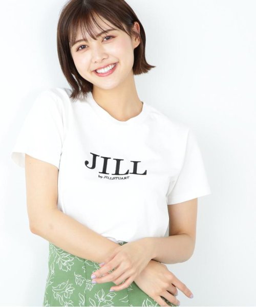 JILL by JILL STUART(ジル バイ ジル スチュアート)/シシュウロゴTシャツ　WEB限定カラー：バイカラー　ラベンダー/黒ロゴ3