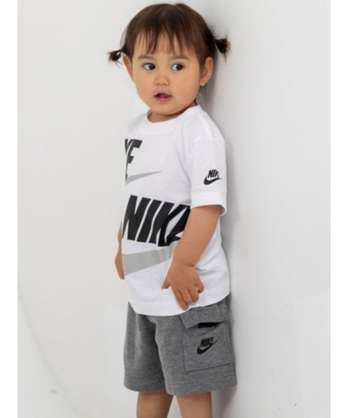 NIKE(ナイキ)/トドラー(90－100cm) セット商品 NIKE(ナイキ) B NSW HBR CARGO FT SHORT SET/GRAY