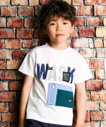 WASK(ワスク)/【接触冷感】配色ポケット付きTシャツ(100~160cm)/オフホワイト