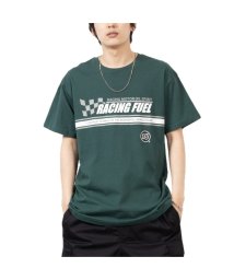 MAC HOUSE(men)(マックハウス（メンズ）)/76 セブンティシックス 天竺パネルラインプリント半袖Tシャツ 33231307/グリーン