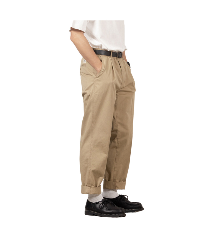 セール】EDWIN エドウィン KHAKIS タックテーパードチノパンツ K0705