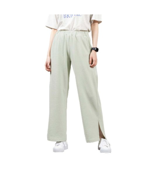 MAC HOUSE(women)(マックハウス（レディース）)/CONVERSE コンバース 楊柳カットワイドパンツ 2287－3450/ミント