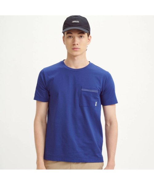 ＡＩＧＬＥ MEN(エーグル　メンズ)/クールマックス クルーネックTシャツ/ブルー