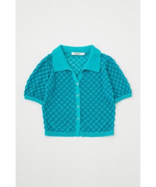 moussy/OPENWORK KNIT POLO/505349387