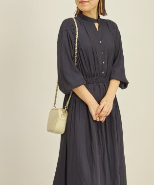 SHIPS WOMEN/〈手洗い可能〉2WAY カッセン ボリューム スリーブ ロング ワンピース/505350356