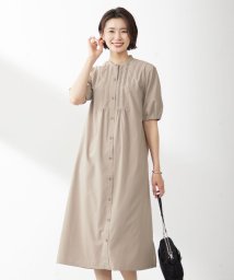 J.PRESS LADIES（LARGE SIZE）/【洗える・イージーケア】ソフトタイプライター バンドカラー ワンピース/505350716