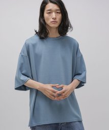 nano・universe(ナノ・ユニバース)/LB.04/WEB限定 スリットビッグTシャツ/ブルー