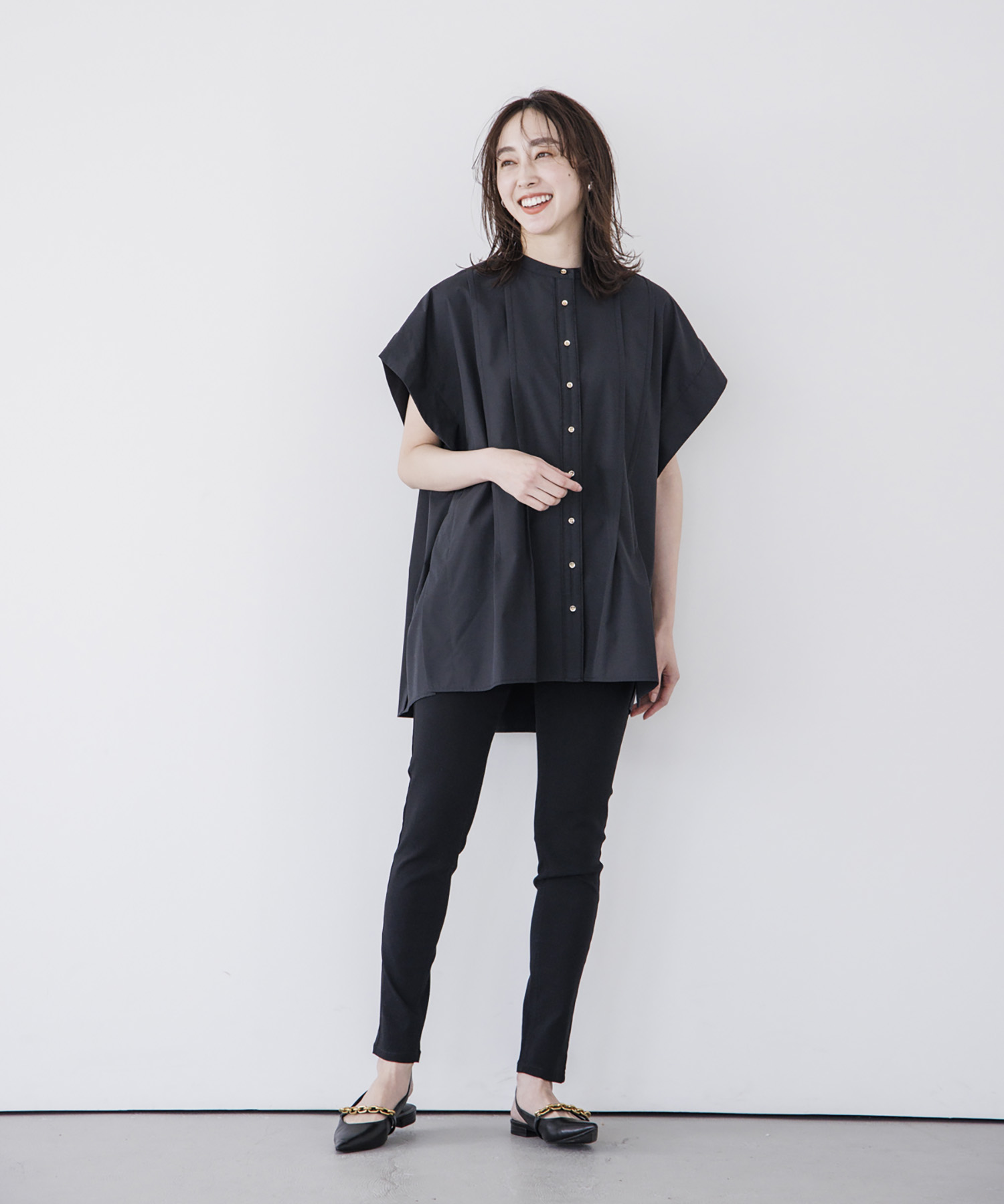 セール】 エマテイラー(Emma Taylor) |オーバーシルエットタックシャツ