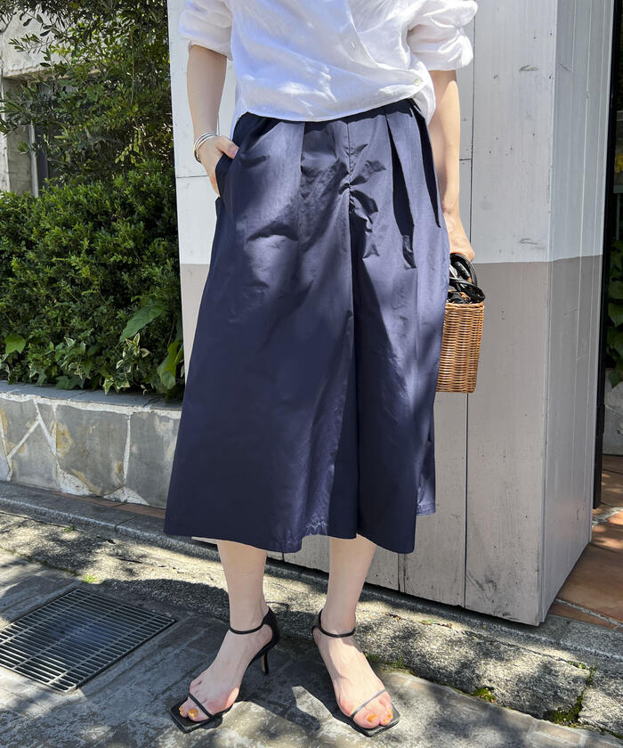 メゾンマルジェラ クロップドパンツ キュロット スカート ネイビー