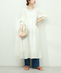 OLIVE des OLIVE/【natural couture】ボリューム袖ギャザーティアードワンピース/505342036