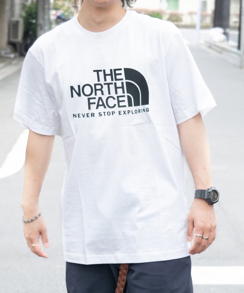 THE NORTH FACE(ザノースフェイス)/THE NORTH FACE ノースフェイス COTTON BIG LOGO EX Tシャツ カジュアル コットン トップス 半袖 XLサイズ/ホワイト