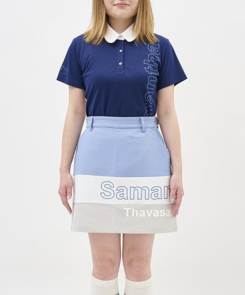Samantha GOLF(サマンサゴルフ)/トリコロールロゴスカート/ブルー