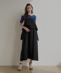 MIELI INVARIANT(ミエリ インヴァリアント)/W Ruffle C/A Dress/ブラック