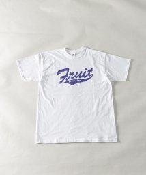 Nylaus(ナイラス)/FRUIT OF THE LOOM UNISEX スタジアムロゴプリント ショートスリーブTシャツ/ホワイト