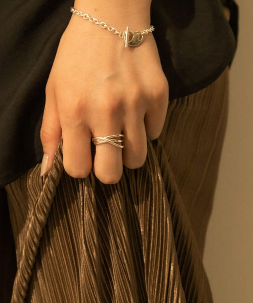 SMELLY(スメリー)/SMELLY so’　layered line ring/SLV