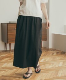 URBAN RESEARCH DOORS(アーバンリサーチドアーズ)/FORK&SPOON　ストレッチリネンストレートスカート/BRN×BLK