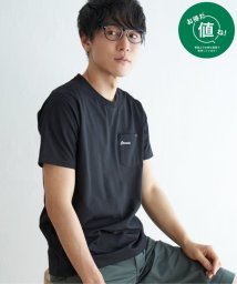 ikka(イッカ)/【吸水速乾】速乾COOLポケットプリントTシャツ/ブラック