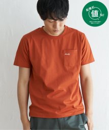ikka(イッカ)/【吸水速乾】速乾COOLポケットプリントTシャツ/オレンジ