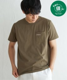 ikka(イッカ)/【吸水速乾】速乾COOLポケットプリントTシャツ/オリーブ