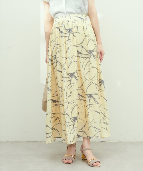 セール】【natural couture】アートペイント柄ギャザースカート(505335772) オリーブデオリーブ(OLIVE des OLIVE)  MAGASEEK