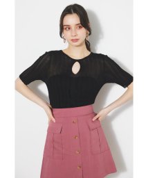 rienda(リエンダ)/スリットデザイン2WAY TOP/BLK