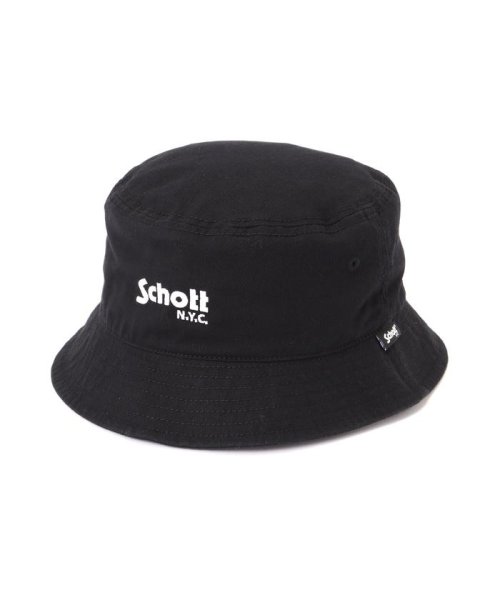Schott(ショット)/TWILL BUCKET HAT/ツイル バケットハット/ブラック