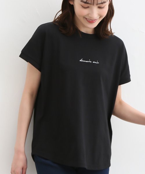 Honeys(ハニーズ)/ロゴ刺繍Ｔシャツ/ブラック