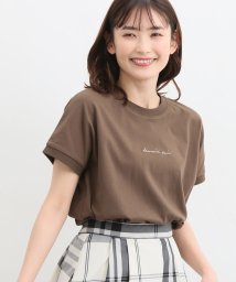 Honeys(ハニーズ)/ロゴ刺繍Ｔシャツ/ブラウン