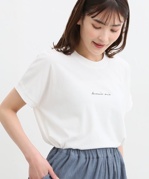 Honeys(ハニーズ)/ロゴ刺繍Ｔシャツ/ホワイト