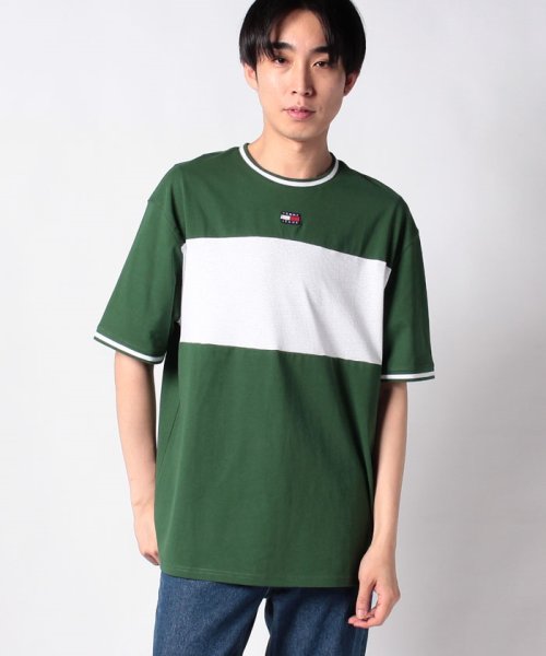 TOMMY JEANS(トミージーンズ)/TJM  SKTR XS BADGE MESH TEE/グリーン