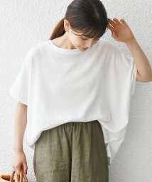 SHIPS any WOMEN(シップス　エニィ　ウィメン)/《一部追加予約》SHIPS any:〈洗濯機可能〉ワッフル ワイド TEE/ホワイト