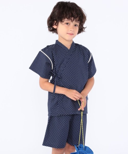 セール】*SHIPS KIDS:90~120cm 綿 ドット柄 甚平(505372646) シップスキッズ(SHIPS KIDS) MAGASEEK