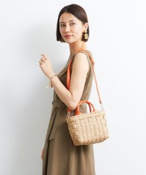 MK MICHEL KLEIN BAG(エムケーミッシェルクランバッグ)/【2WAY】フェイクレザーハンドルカゴトートバッグ/ベージュ