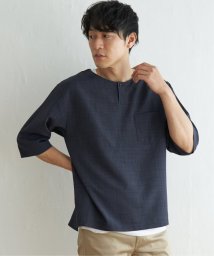 ikka(イッカ)/6.5分シャツTインナーセット/ネイビー