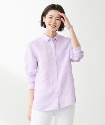 J.PRESS LADIES（LARGE SIZE）/【洗える】リネン シャツ/505340479