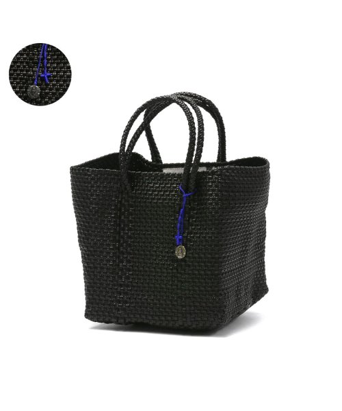 OJO DE MEX　(オホデメックス)/オホ デ メックス トートバッグ OJO DE MEX Plastico CAGO Tote Cube チャーム付き メルカドバッグ かごバッグ メキシコ製/ブラック